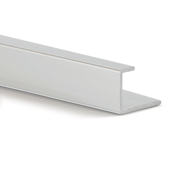 Neptune Aluminium Satin Finish 10mm Edge Trim 2.4m image